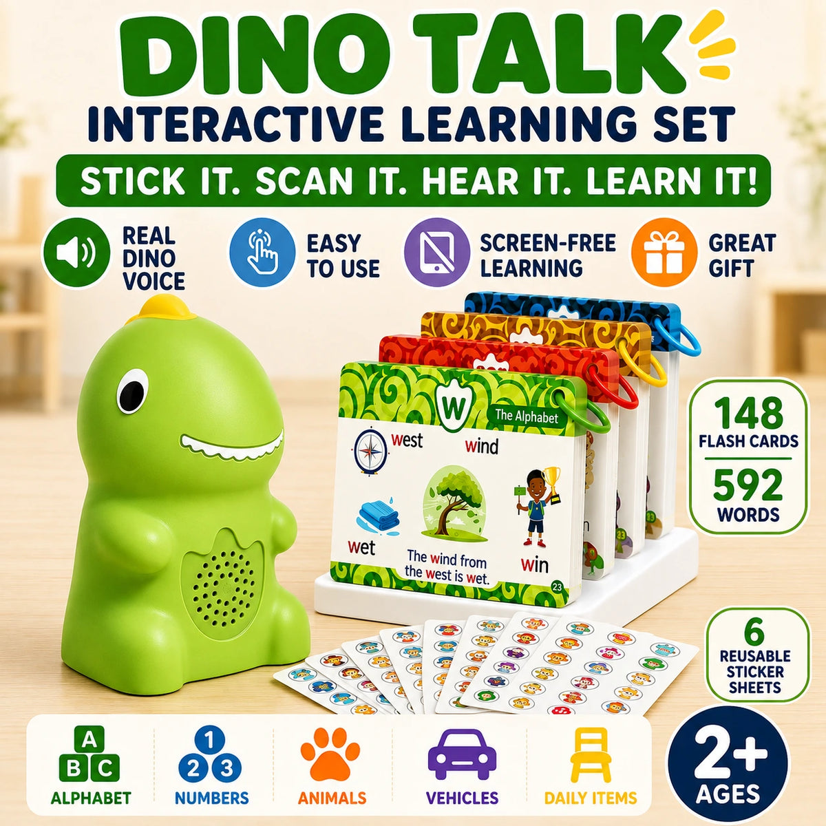Dino Talk Interactive Learning Set